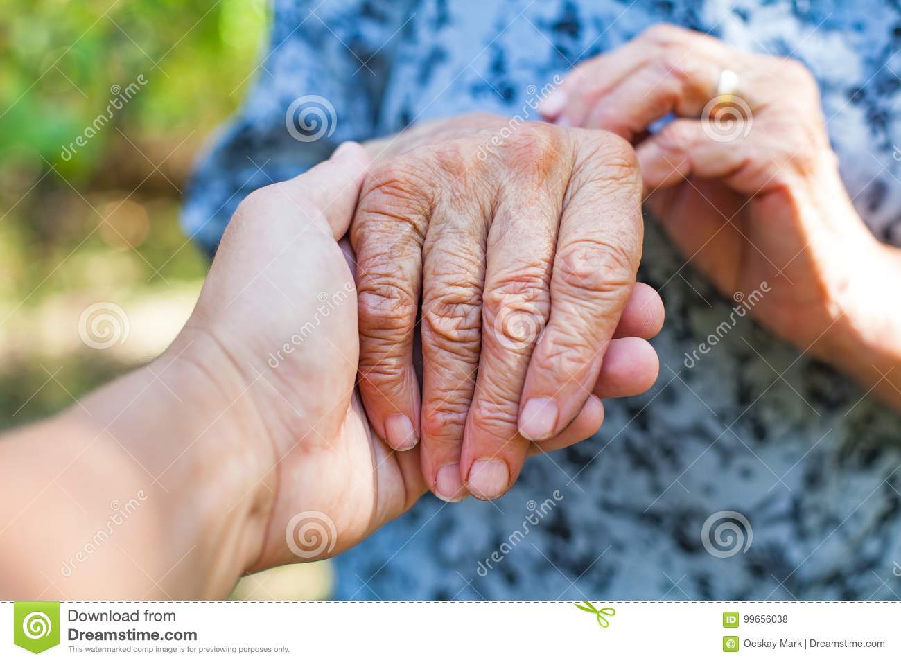 Shaking Elderly Hand Stock Photo Image Of Health Affection 99656038 
